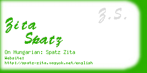 zita spatz business card